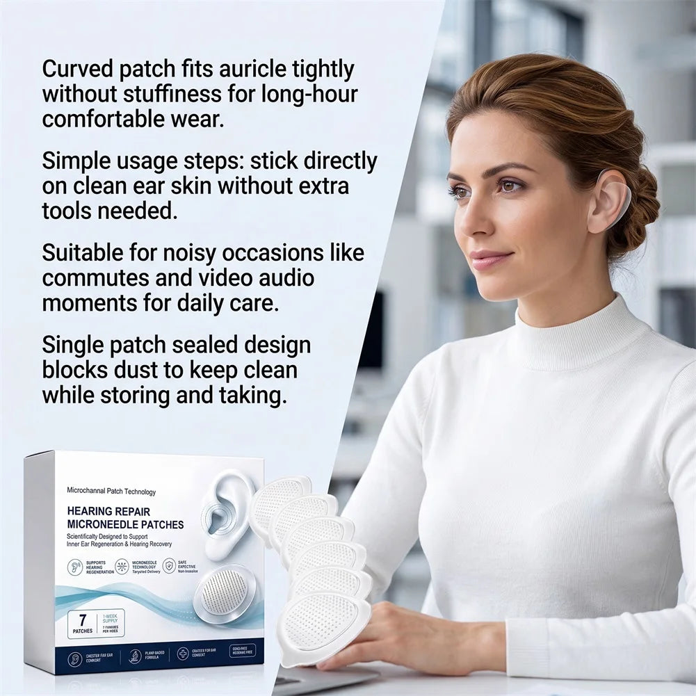 Tinnitus Relief Ear Patch Natural Herbal Formulas For Safe Ear Relief Reduces Ringing And Discomfort For Daily Ear Care Routine
