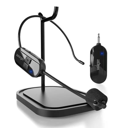 Wireless Headset Microphone Kit 2.4G with Transmitter And Receiver for Voice Amplifier Speaker Suitable for Teaching Stage Guide