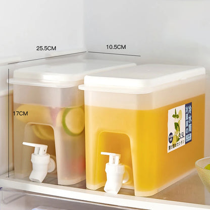 Water Kettle With Faucet Beverage Dispenser Cold Juice Lemonade Drinks Bucket Liquid Storage Tank Outdoor Fridge OrganizersHot