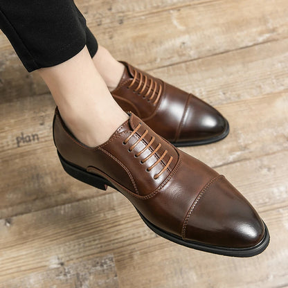 Mens Formal Oxford Shoes Business Leather Dress Shoes for Wedding Size 47 48