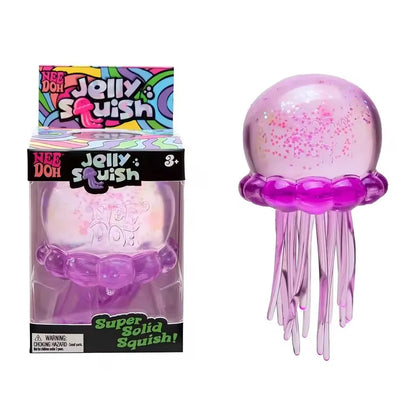 Glitter Octopus Squishy Toy Soft Stress Relief Fidget Toy Squeeze Jellyfish Squishy Compression Decompression Toy for Kid Adults