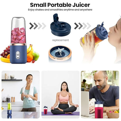 400ml Portable Blender, USB Rechargeable Personal Juicer Cup for Smoothies & Shakes