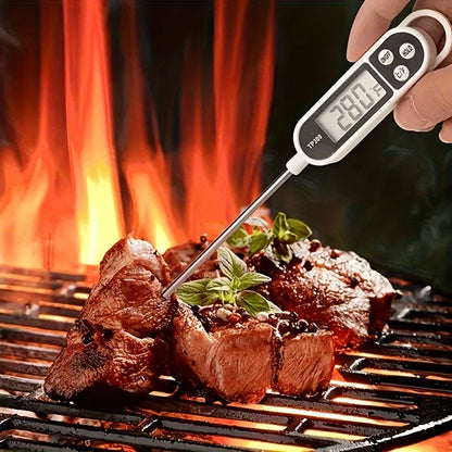 1pc Stainless steel probe cooking food, barbecue stove, water, milk, oil, liquid meat, digital kitchen thermometer