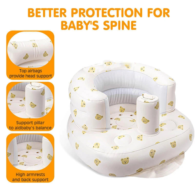 Inflatable Sofa Children Beach Portable Chair InfantInflatable Baby Sofa for Babies 3 Months & Up,Baby Seats for Infants