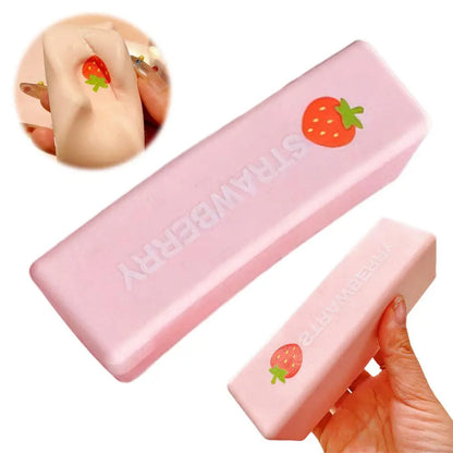 Strawberry Milk Bread Stick Squishies Slow Rising PU Foam Squeeze Stress Toy Moist Scented Bread Doll Soft Venting Toy For Party