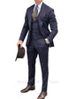 New 3 Pieces Burgundy Men Suit Formal Peak Lapel Slim Fit Groom Tuxedos Best Man Suits For Wedding/Business (Jacket+Vest+Pants)