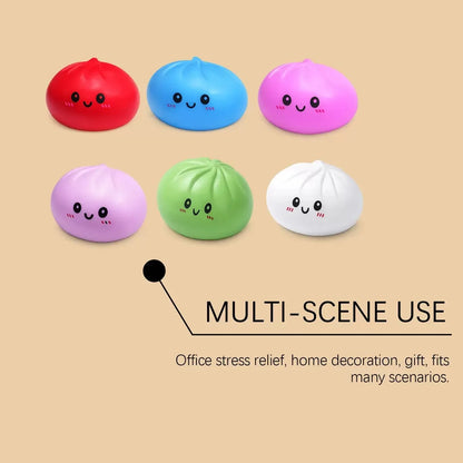 Soft Gel Simulation Bun Squishy Toy Creative Stress Relief Fidget Toy Blind Box for Adults