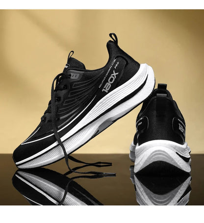 New Men's Carbon Plate Sneakers Outdoor Soft Sole Mesh Sports Shoes Running Shoes Light Anti-Slip Casual Couple Tennis Shoes