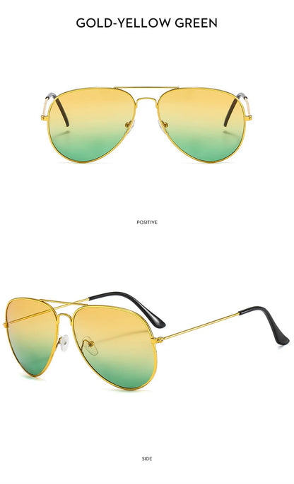 New Double Bridge Sunglasse for Woman Men Alloy Frame 2026 Gradient Lens Sun Glasses Female Oculos Male Outdoor Fashion Eyewear