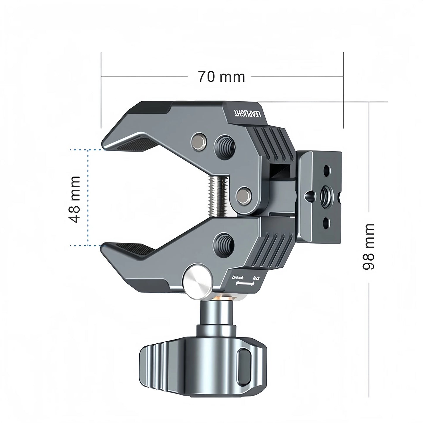 Camera Clamp Holder with NATO Mount, Heavy Duty Multifunctional Crab Claw Clip for DSLR Camera/Monitor/LED Light/Microphone