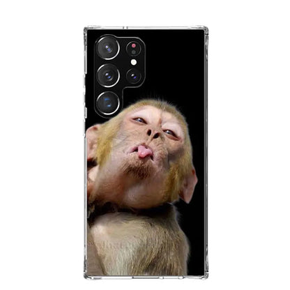 Monkey Memes Phone Case For Samsung Galaxy S26 S25 Edge S24 S23 FE S22 Ultra S21 Plus S20 + Fundas Cover Coque Galaxy S25 S24 S2