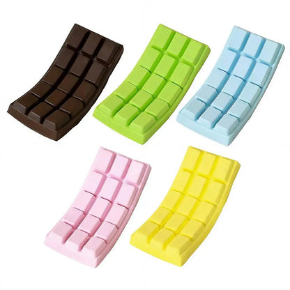 PU Soft Simulated Chocolate Squeeze Toy - Slow Rebound Stress Reliever for Office, Hand Relaxation, Desk Decor Gift