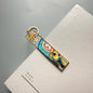 Anime Metal Hollow Out Keychains Bookmark Cute Jet Manga Fashion Bag Key Tag Jewelry Accessory Key Ring Holder Gift Anime