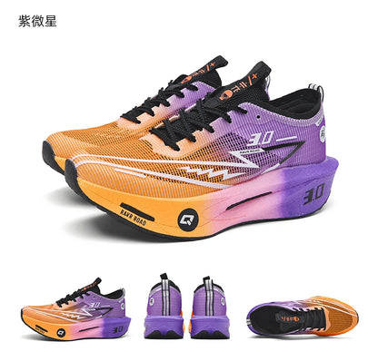 Couple Breathable Mesh Carbon Board Shoes, Student Sports Exam Shoes, Chunta Ultra Light Rebound Marathon Running Shoes