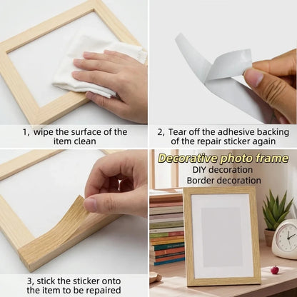 1pc 10mX1/1.5/2cm Wood Grain PVC Edge Banding Tape, Self-Adhesive Peel and Stick Furniture Edge Trim for Cabinets, Tables