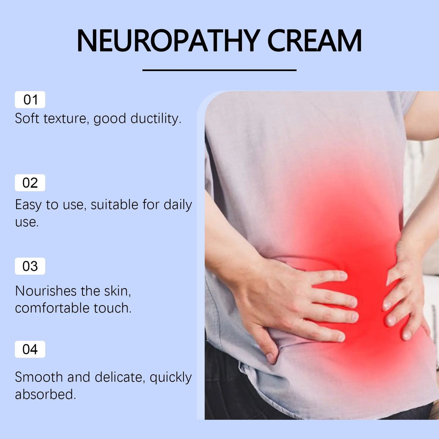 Diabetic Neuropathy Cream Reduce Shoulder Back Wrist Nerve Numb Restore Joint Flexibility Strengthen Bones Muscle Pain Ointment