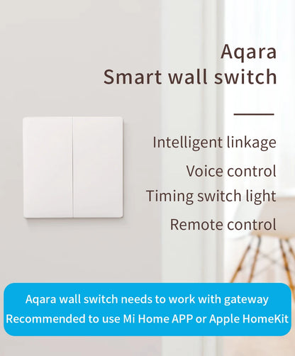 Aqara Smart Wall Switch D1 ZigBee Light Switch Button Smart Home Remote Control Fire Wire With /NO Neutral For Mi Home Homekit