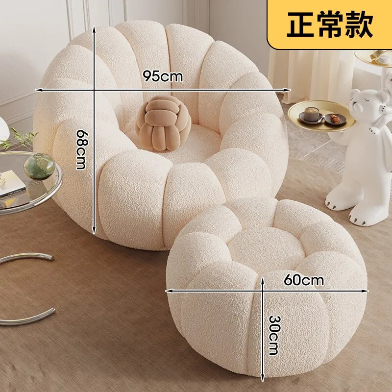 Lazy sofa single double pumpkin sofa reclining sleeping cloud swivel chair bedroom Internet celebrity sofa balcony sedentary