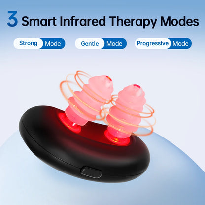 Recharge Cordless Smart Infrared Nasal Therapy Device Rhinitis Relief Low Frequency Pulse Nose Support Massage for Runny Nose