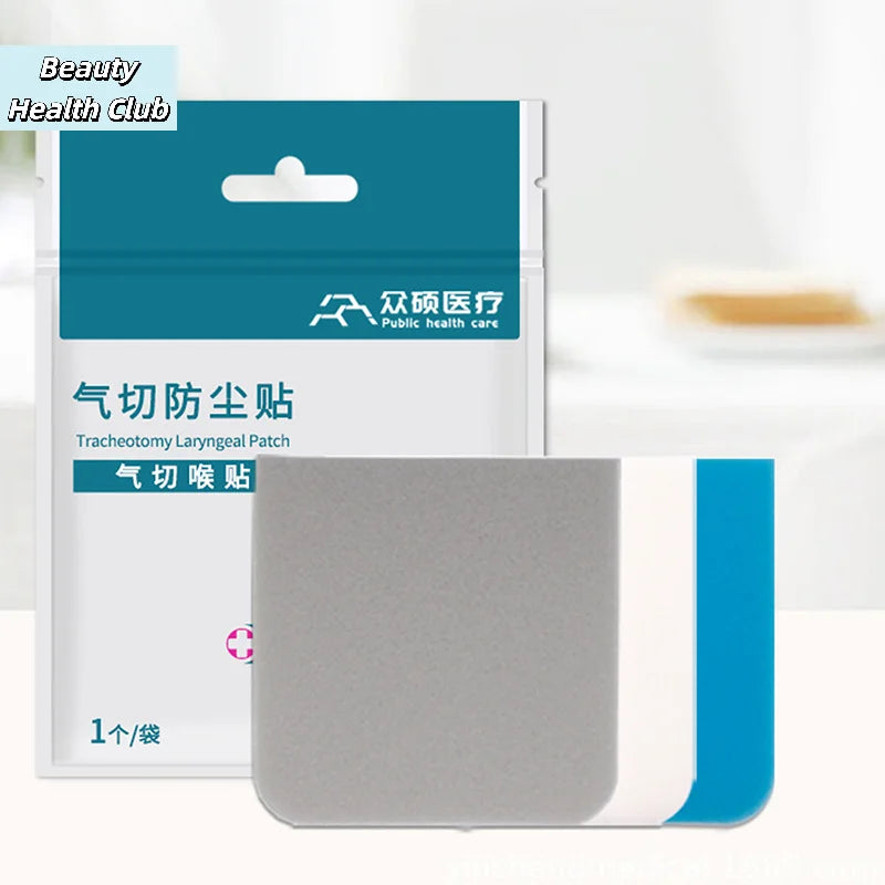 【1Pcs Tracheostomy Dust Proof Sticker Disposable Laryngeal Mask Patch Sponge Pad For Skin Care Postoperative Care Product】