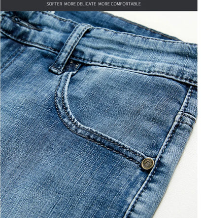 2026 Summer Shorts Jeans Men Denim Pants Stretch Dark Blue Fashion Design Men's Jeans Slim Straight Male Short Jeans Hombre