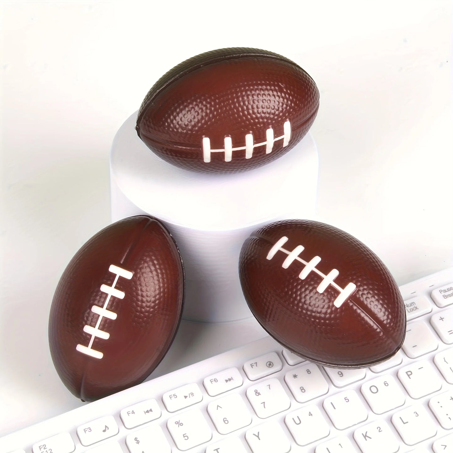 Elastic Decompression Grip Ball Vent Squeeze Ball American Football Supplies Coffee Rugby Ball Toy for Stress Relief