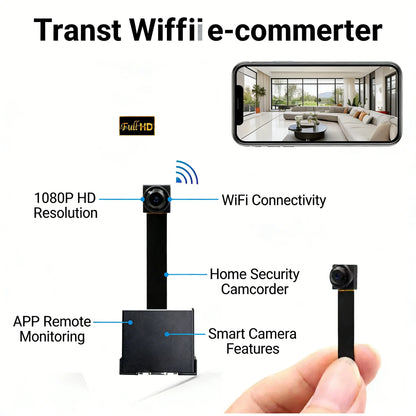Upgraded Version 4K HD Mini WiFi Camera Supports Remote Viewing Motion Detection Home Nanny Style DIY Camera Supports SD Card