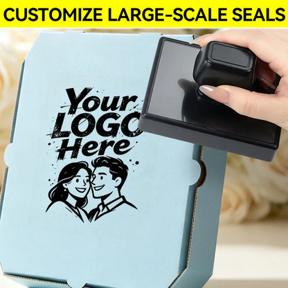 Personalized Large Self‑Inking Rubber Stamper Custom Logo Emblem Stamp, Clear Imprint for Office Paper Wedding Brand Marking