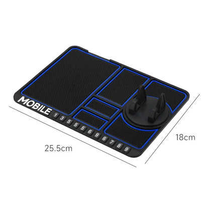 Car dashboard pad - with phone stand, parking sign, car dashboard storage, countertop storage pad