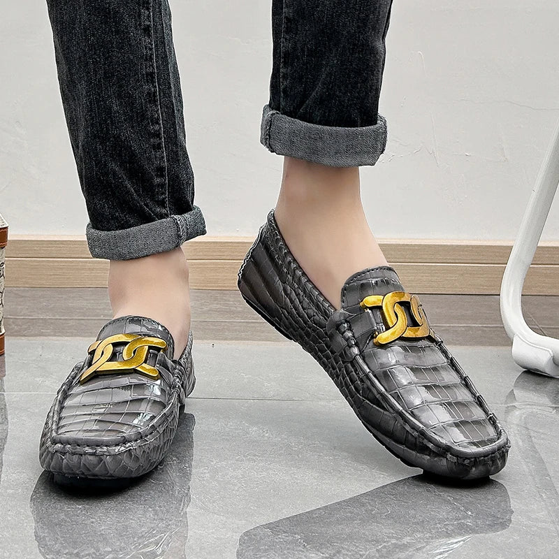 Men Loafers Shoes High Quality Party Shoes Fashion Men Non Slip Casual PU Leather Man Flat Classic Comfy Slip on Men Loafers
