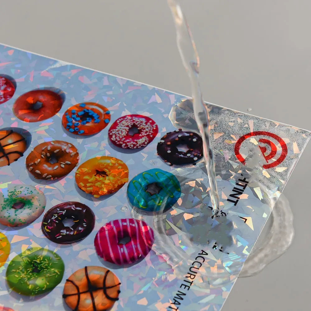 150pcs Customized Holographic Stickers Cutout Vinyl Personalized Party Labels Decal Custom Wedding Business Logo Motor Stickers