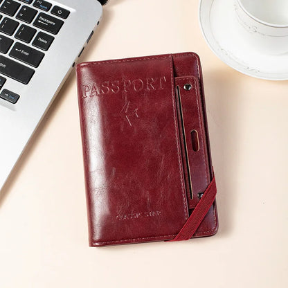 Passport Holder and Wallet in One, Anti-Theft, Anti-Degaussing, Multi-Functional Document and Card Storage Bag, Travel Ticket Holder, Portable Business and Travel Document Organizer, Essential Document Protection Cover for Go