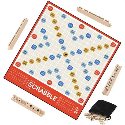 Scrabble Board Game, Classic Word Game for Kids Ages 8 and Up, Fun Family Game for 2-4 Players, The Classic Crossword Game