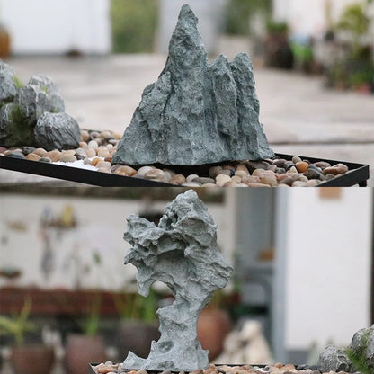 Sandstone Stone Miniature Mountain Fairy Garden Bonsai Rockery Lanscaping Ornaments Aquarium Decoration Accessories Home Decor