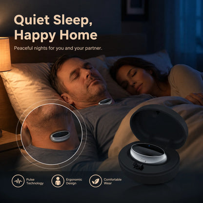 Smart Anti-Snoring Device TENS Pulse Snore Stopper Portable Sleep Aid Health Noise Reduction for Improved Sleep Quality