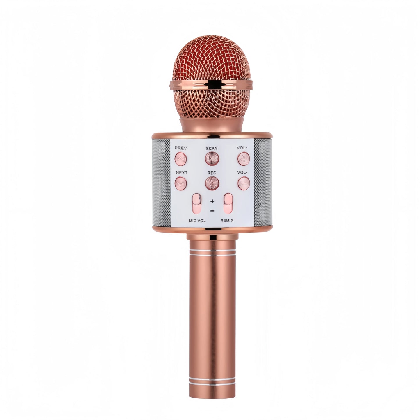 Portable Bluetooth Karaoke Microphone with 5 Voice Changer Reverb Adjustment Recording Function Microphone for Kids Gifts