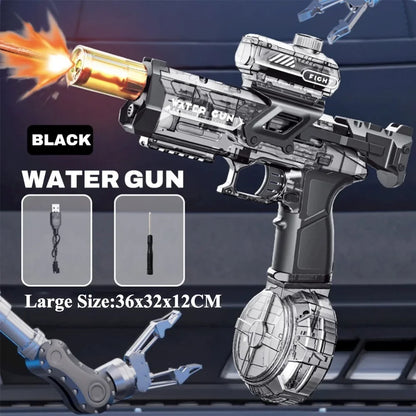 Lighting Electric Water Gun Continuous Water Spraying High-pressure Powerful Water Gun Children's Outdoor Game Toy Festival Gift