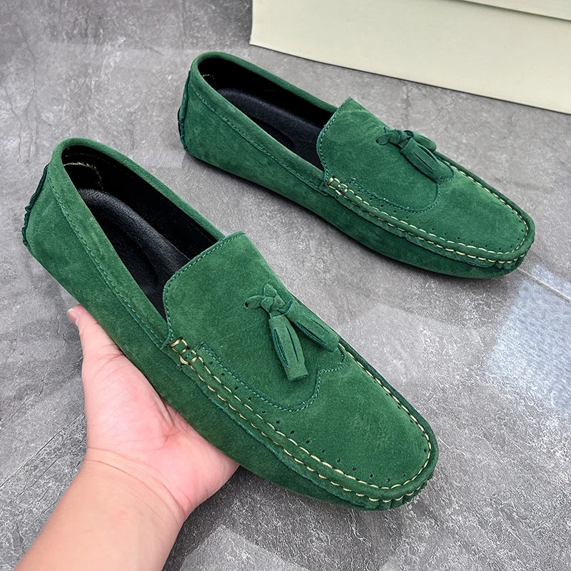 Loafers Men Casual Shoes Tassel Brogue Big Size Driving Shoes Men Loafers Moccasins Breathable Slip on Loafers for Men Shoes