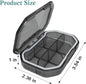 2Pcs 7 Days Pill Storage Box Mini Travel Portable Medicines Dispenser Box Multifunction Plastic Seven Compartment Sealer Box