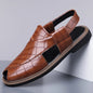 Men's Summer Breathable Soft-Soled Roman Sandals Anti-Slip Comfortable Slip-On Casual Covered-Toe Shoes-2021