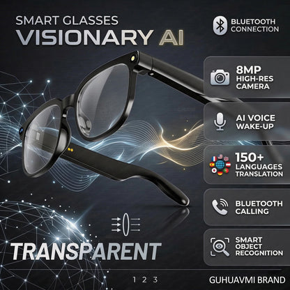 2026 New 8MP 4K Camera AI Glasses Men Photo&Video Caputure 16GB Memory 130+Translation Glasses Waterproof Smart Sunglasses Women
