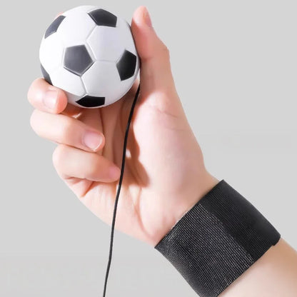 Wrist Return Ball Rubber Sport Ball with Strap and String Rebound Bouncy Balls Toy for Teens Adults Wrist Exercise or Play