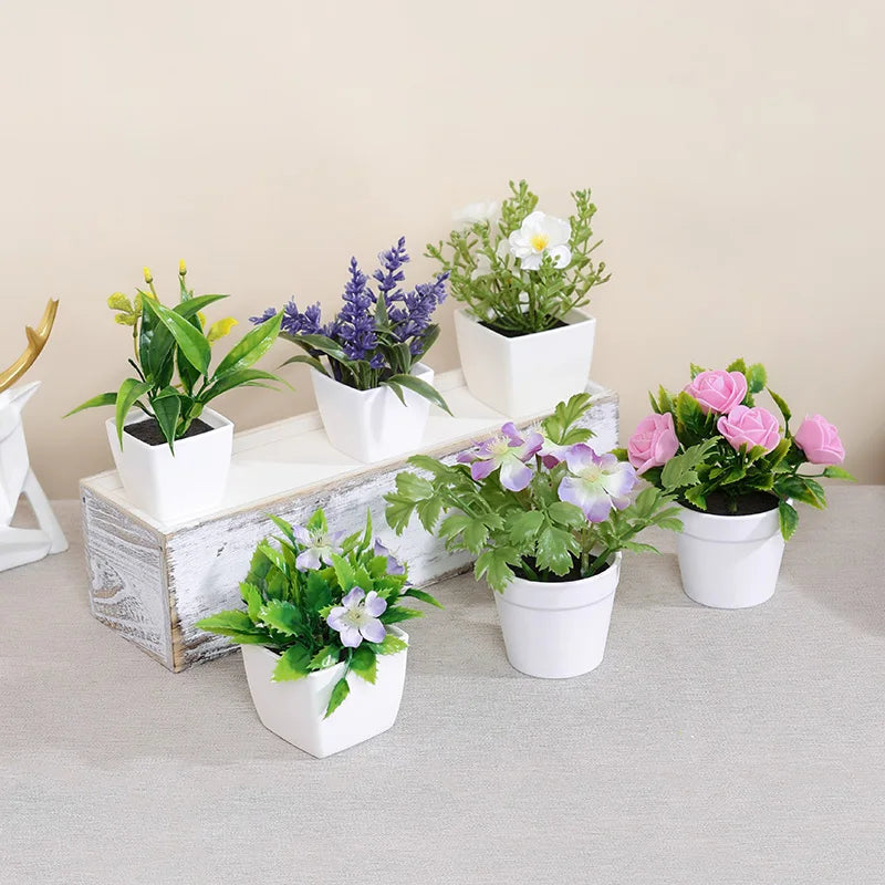 1SET Simulation Plant Potted Plant, Suitable For Commercial Office Counter, Living Room, Study, Courtyard, Home Decoration
