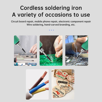 Wireless mini soldering iron with three-level temperature control Type C interface, suitable for maintenance and soldering