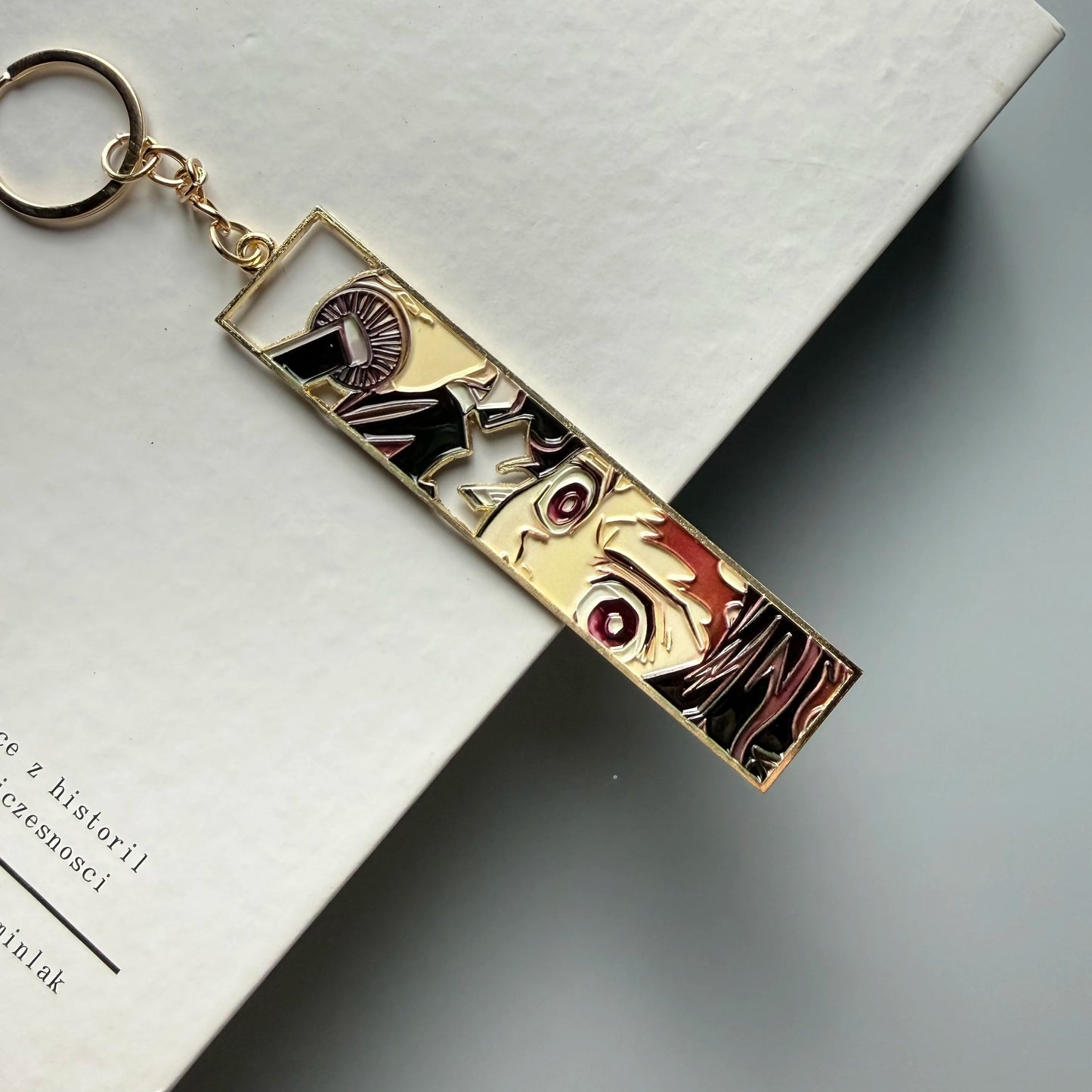 Anime Metal Hollow Out Keychains Bookmark Cute Jet Manga Fashion Bag Key Tag Jewelry Accessory Key Ring Holder Gift Anime