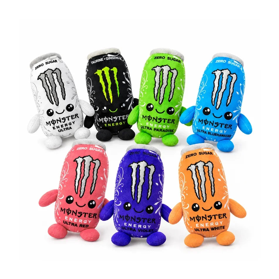 HOT- Monster Plush White Energy Drink Plush Toy Simulation Can Stuffed Doll Cute Soft Figure Decor Gift Friend Home Ornament