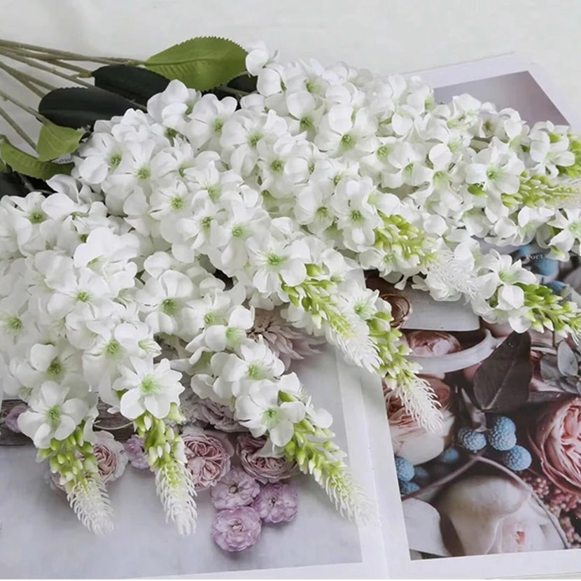 5pcs Artificial Flowers Shyacinth Rattan Home Living Room Wedding Celebration Outdoor Garden Wall Gift Box Decor Diy Accessories