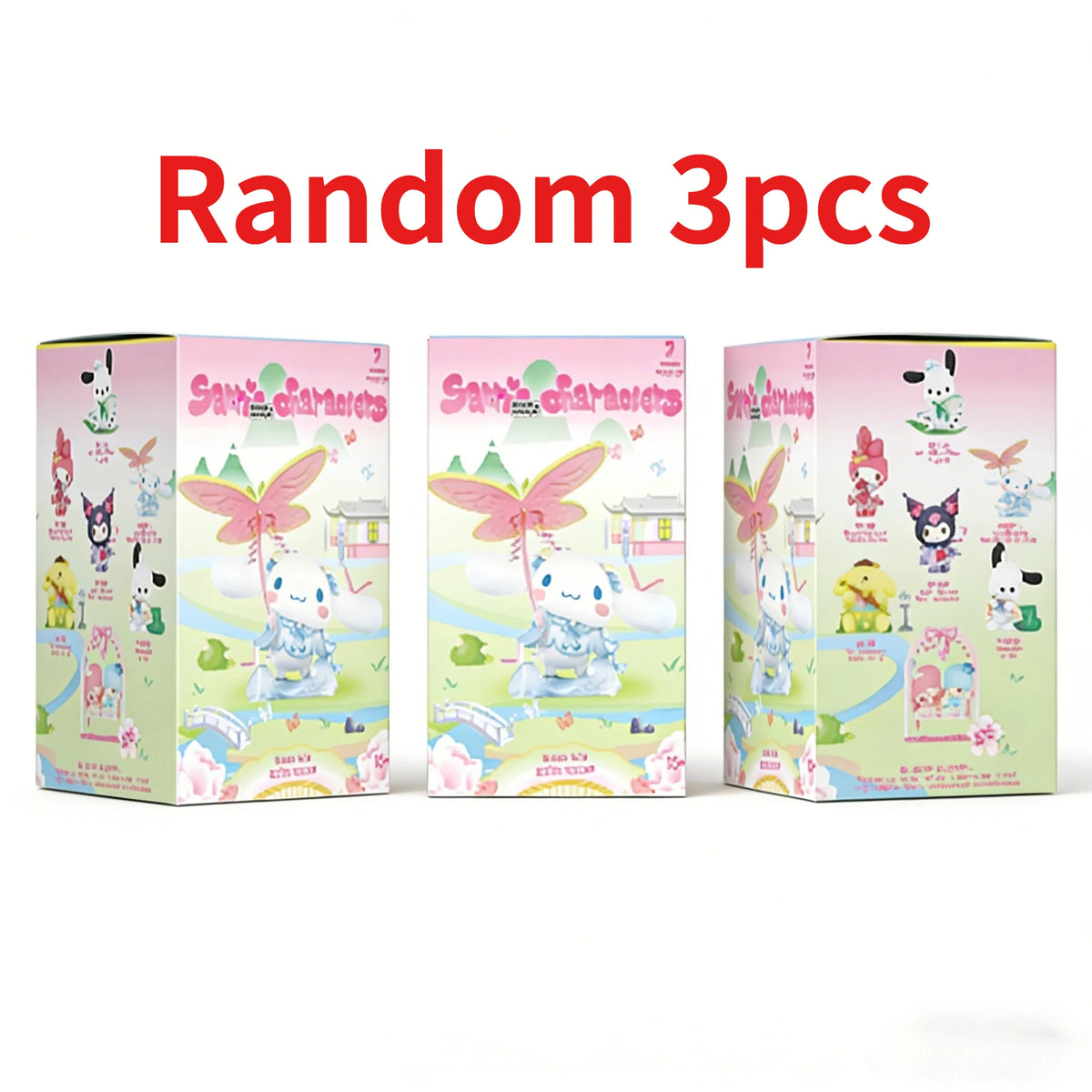 New Rhyme Flower Clothes Mystery Bag Kuromi Pochacco Cinnamoroll Cute Melody Action Figure Surprise Bag Gift Sanrio Blind Box