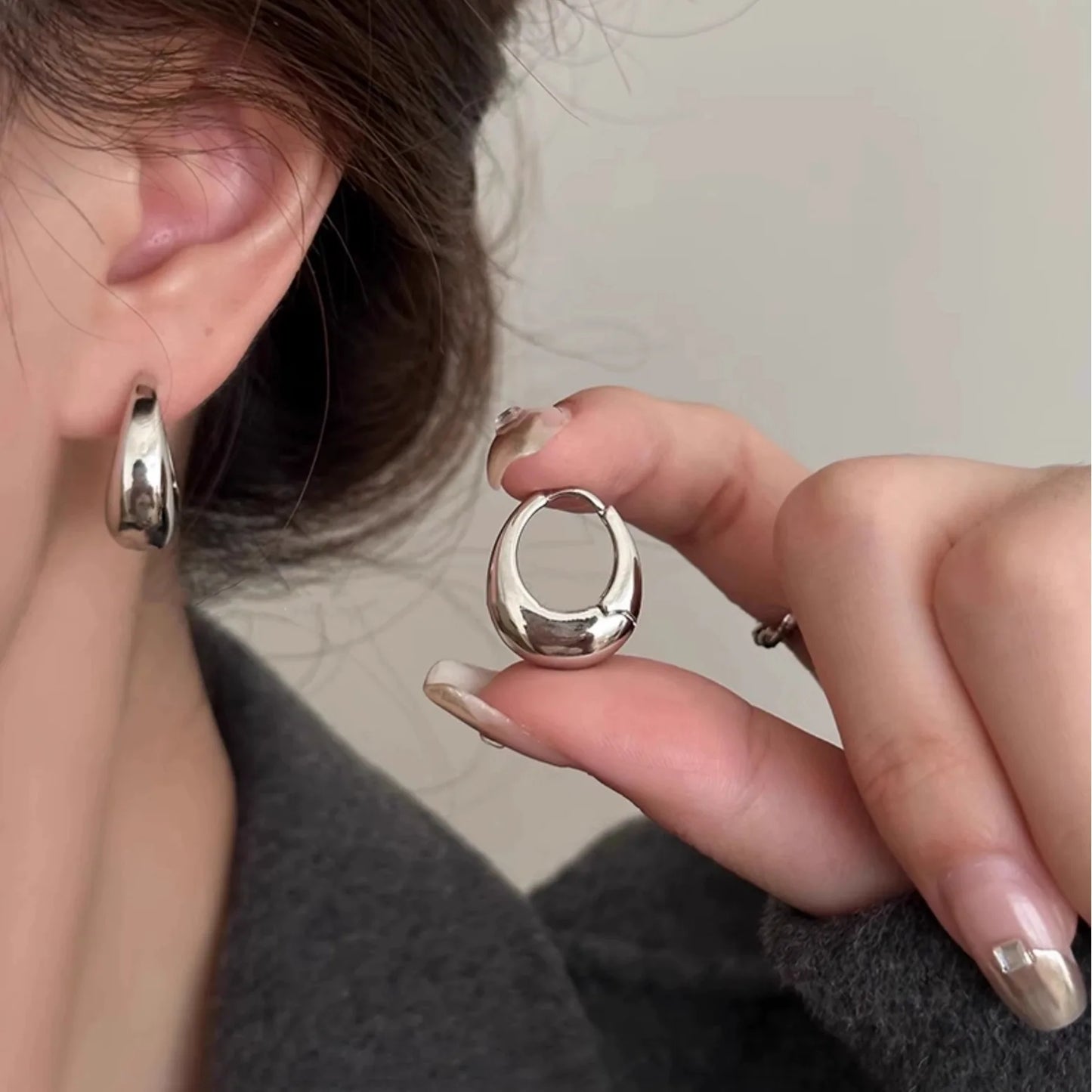 3 Piece Fashion Stainless Steel Round Star Drop Earrings Set for Women 18K Gold Plated Dangle Earring Punk Unisex Rock Jewelry