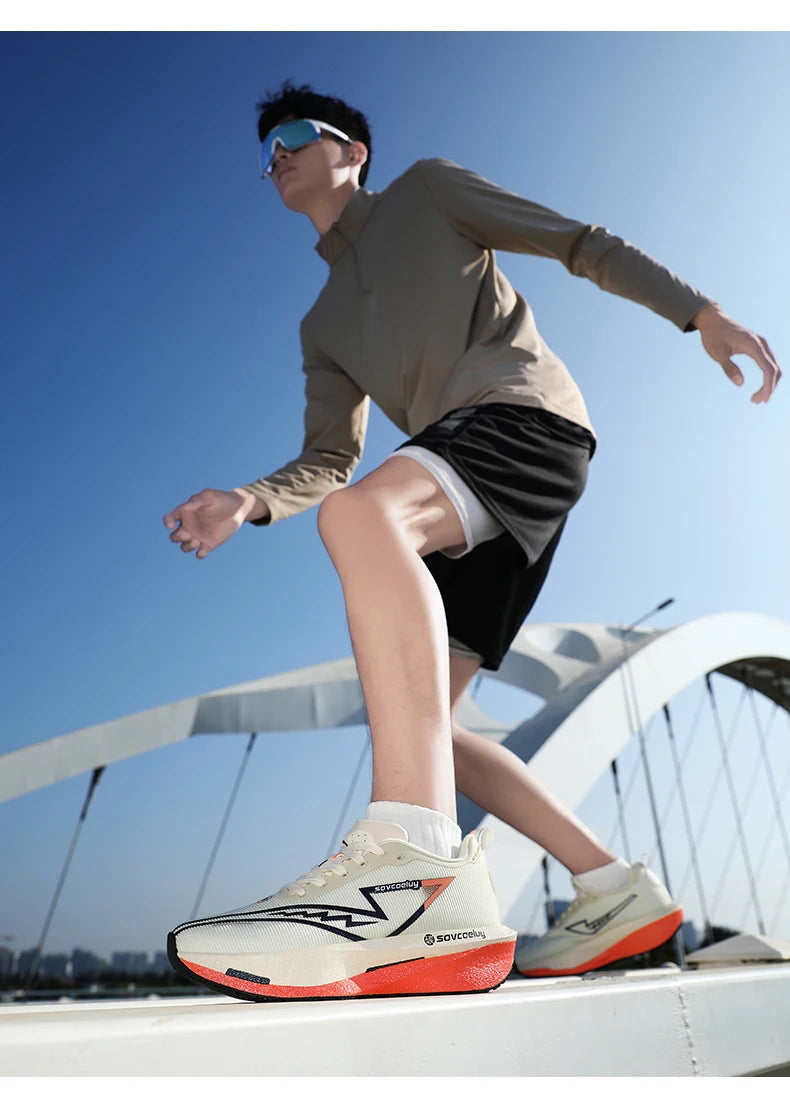 Marathon Men Sports Running Shoes Carbon Board Air Cushion Breathable Lightweight Woman Comfortable Athletic Basketball Sneakers